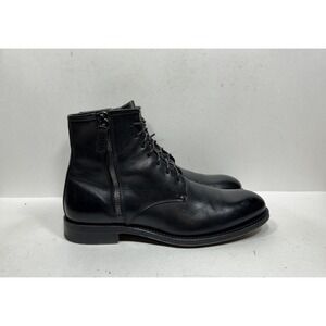 Aquatalia Victor Dress Boots Black Leather Men's Size 9.5 Made In Italy